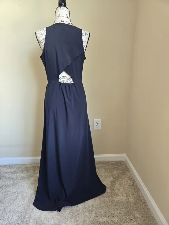 Toad & Co Maxi Dress Womens M Black Lightweight Sleeveless - Picture 4 of 10